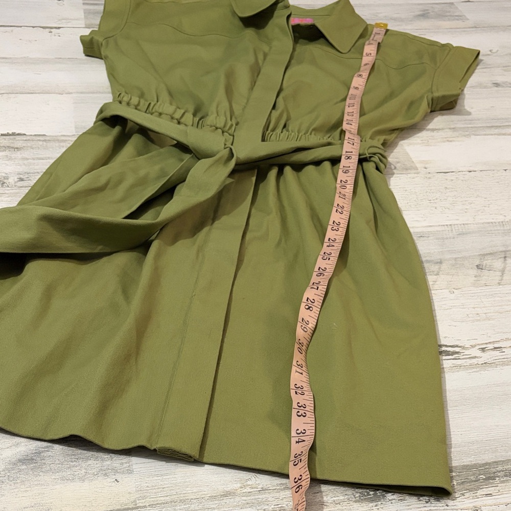 LDT Dax Tie Waist Button Down Sheath Shirt Dress Size 6 - Picture 11 of 12